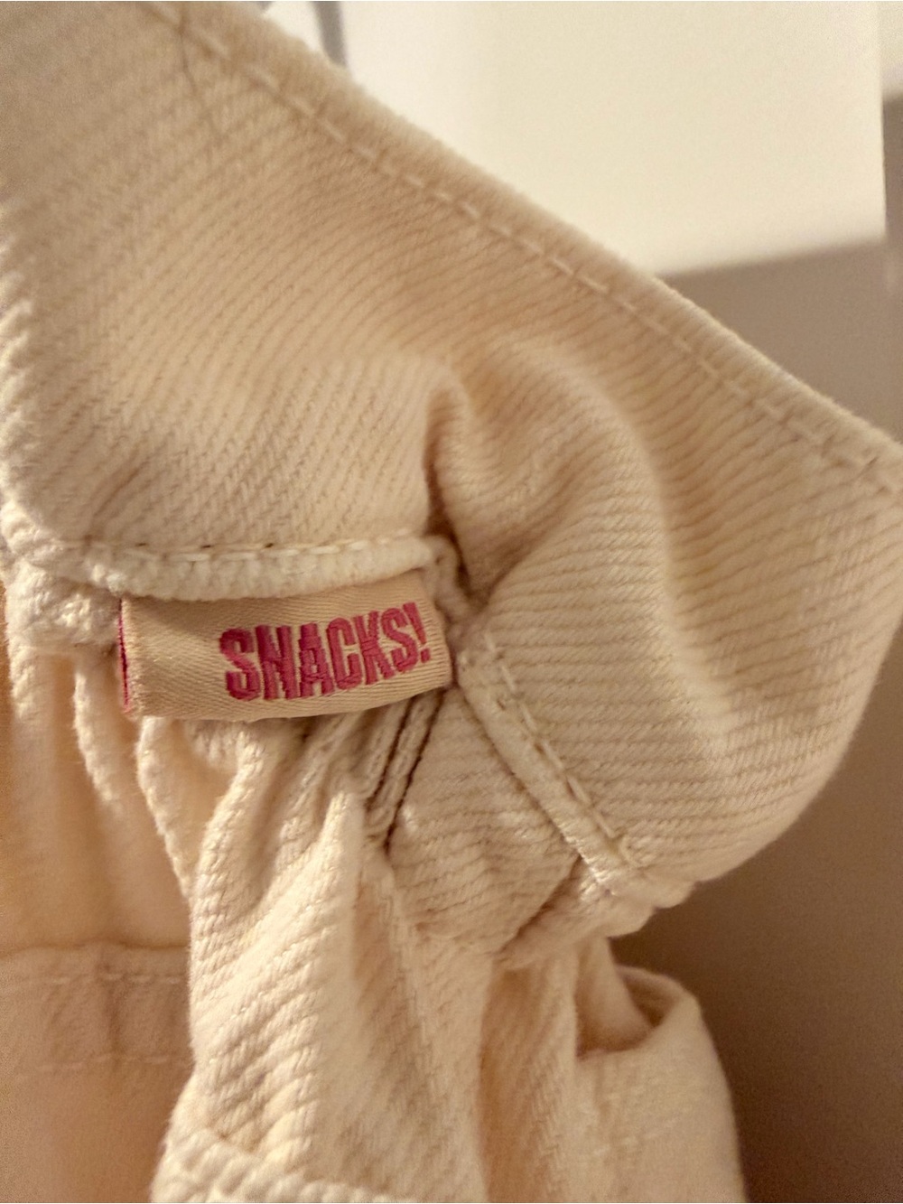 MOTHER Snacks-NWT-Neutral Cream Paperbag Waist Wide-Leg pants - Picture 5 of 9